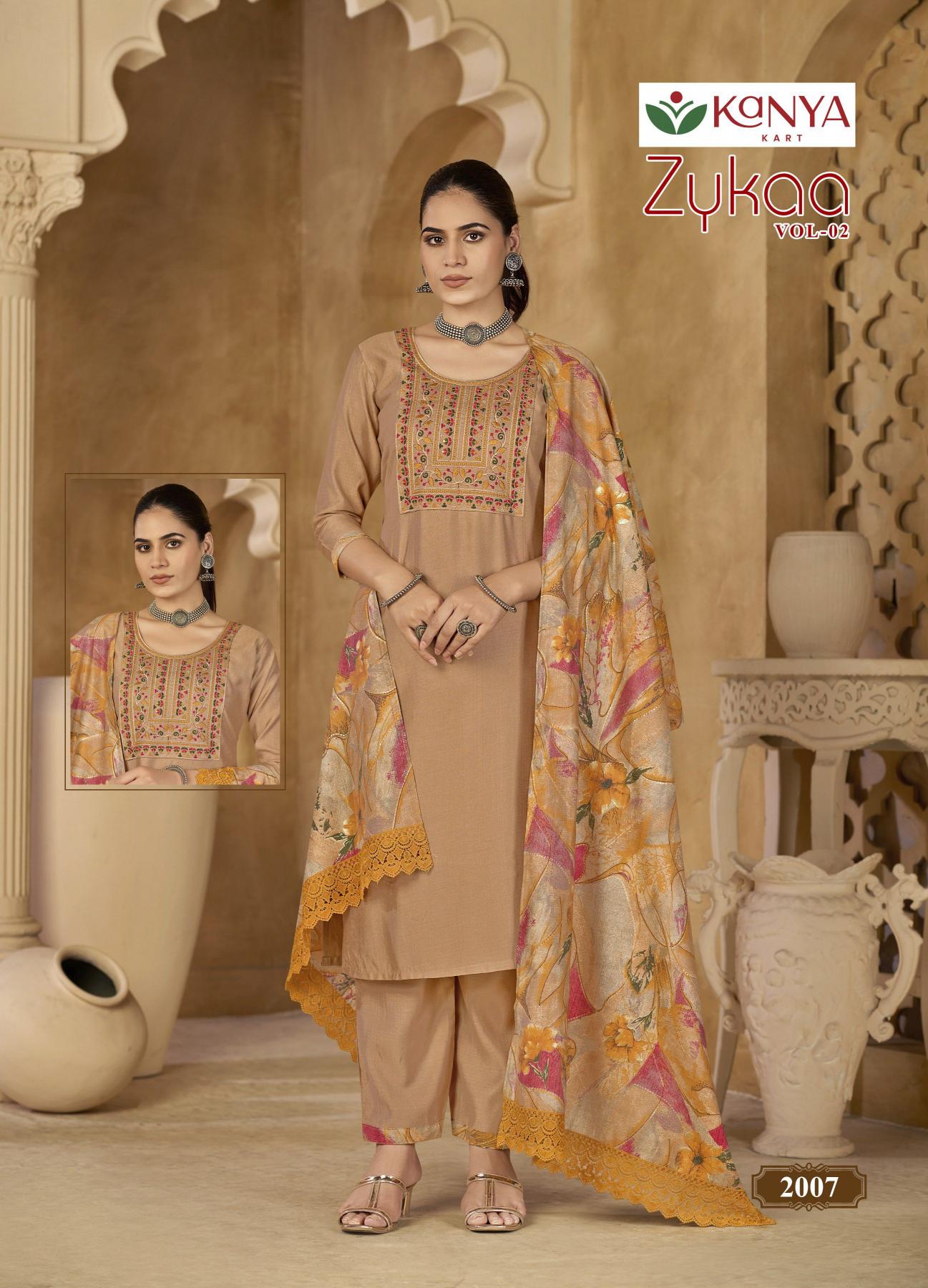 Kanya Zykaa vol 2 catalog w kurtis for wholesale bangalore