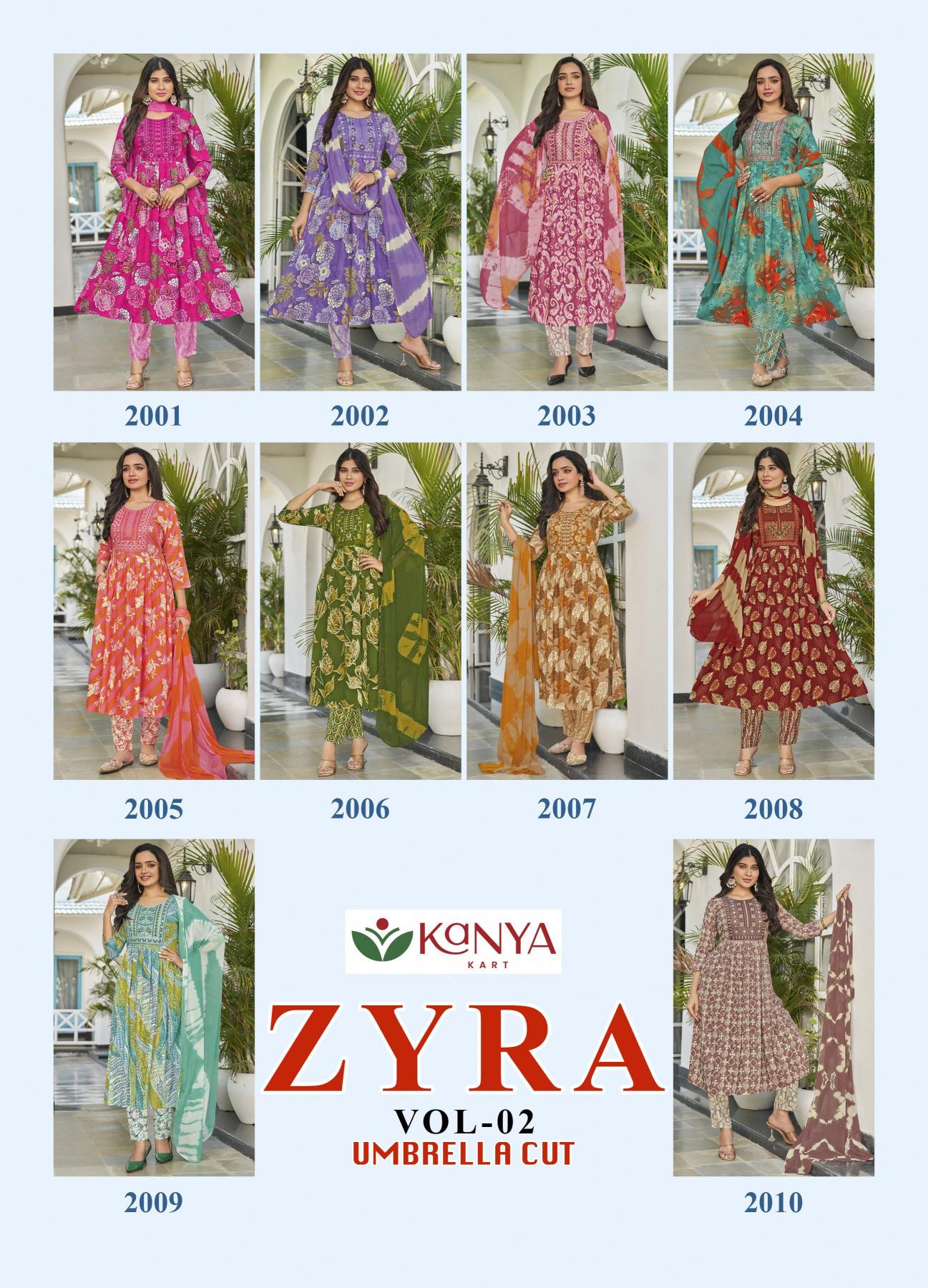 Kanya Zyra vol 2 catalog w kurtis official wholesaler