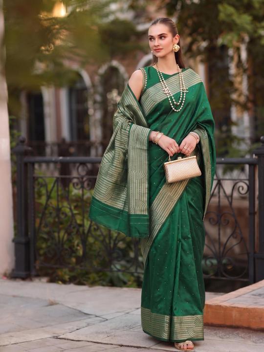 KATHA COTTON by SHREE SHYAM FASHION fancy designer Cotton Blend fabric saree wholesale with Fancy latkan 