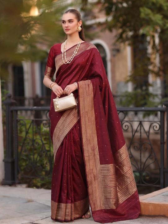 KATHA COTTON by SHREE SHYAM FASHION fancy designer Cotton Blend fabric saree wholesale with Fancy latkan 