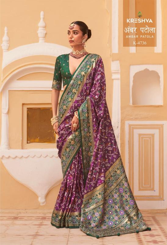 Kreshva Ambar Patola catalog saree wholesale market in mumbai