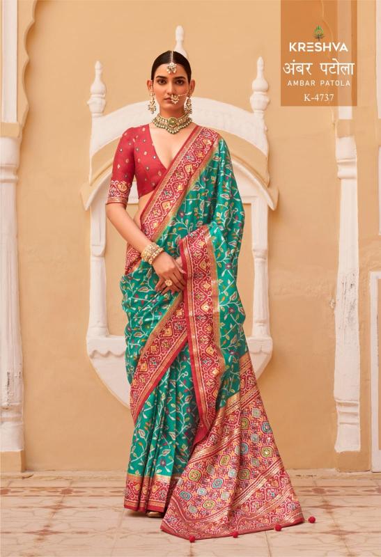 Kreshva Ambar Patola catalog saree wholesale market in mumbai