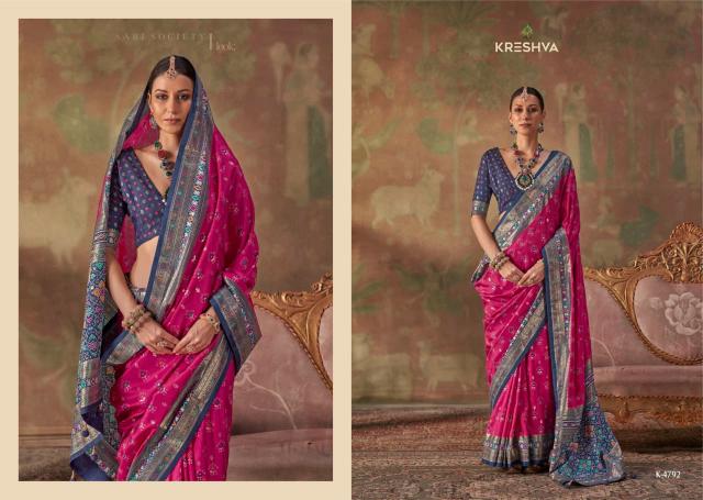 Kreshva Tarini catalog patola saree wholesalers in surat