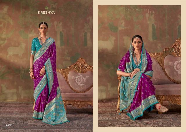 Kreshva Tarini catalog patola saree wholesalers in surat