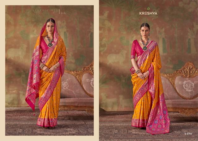 Kreshva Tarini catalog patola saree wholesalers in surat