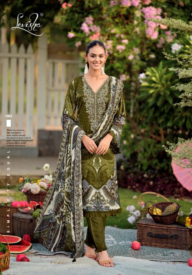Levisha Needal Wonder Nx 3 catalog dress materials manufacturers in surat