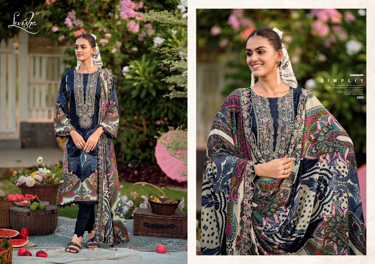Levisha Needal Wonder Nx 3 catalog dress materials manufacturers in surat
