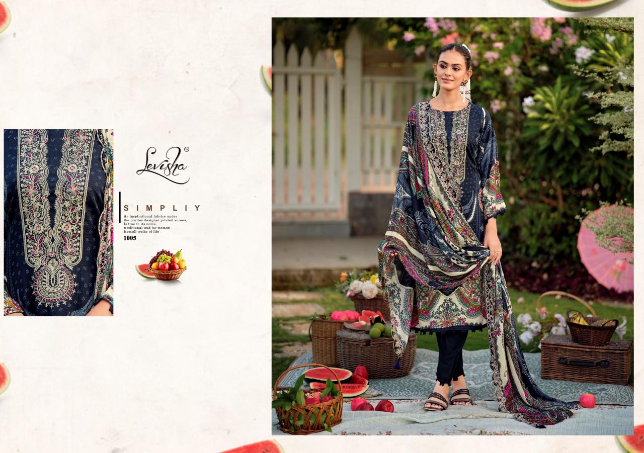 Levisha Needal Wonder Nx 3 catalog dress materials manufacturers in surat