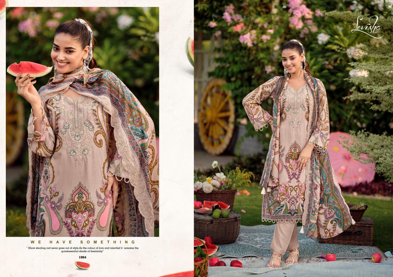 Levisha Needal Wonder Nx 3 catalog dress materials manufacturers in surat