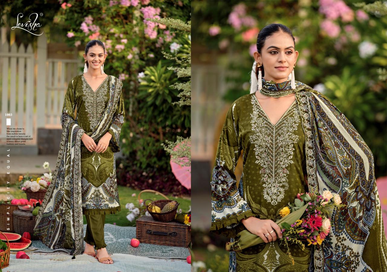 Levisha Needal Wonder Nx 3 catalog dress materials manufacturers in surat