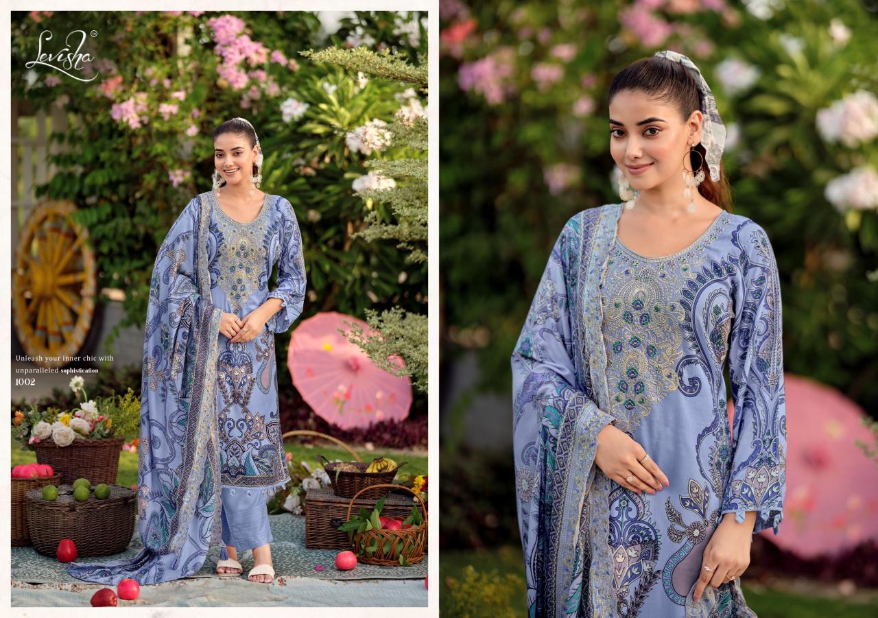 Levisha Needal Wonder Nx 3 catalog dress materials manufacturers in surat