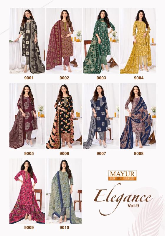 Mayur Elegance Vol-9 0.2 – Kurti Pant With Dupatta - Wholesale Catalog 