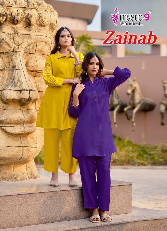 Mystic 9 Zainab vol 1 catalog aarfa kurtis wholesalers no