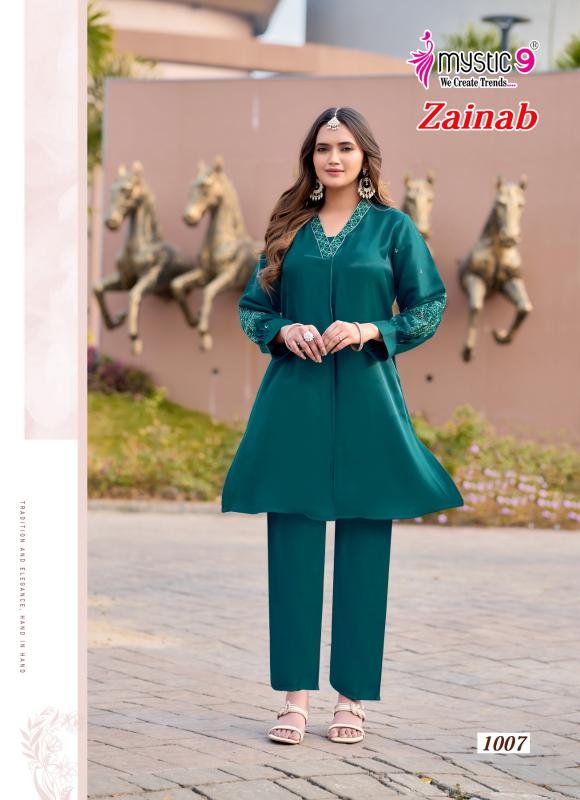 Mystic 9 Zainab vol 1 catalog aarfa kurtis wholesalers no