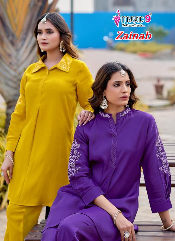 Mystic 9 Zainab vol 1 catalog aarfa kurtis wholesalers no