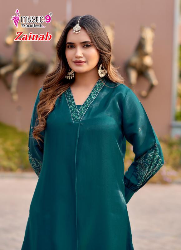 Mystic 9 Zainab vol 1 catalog aarfa kurtis wholesalers no