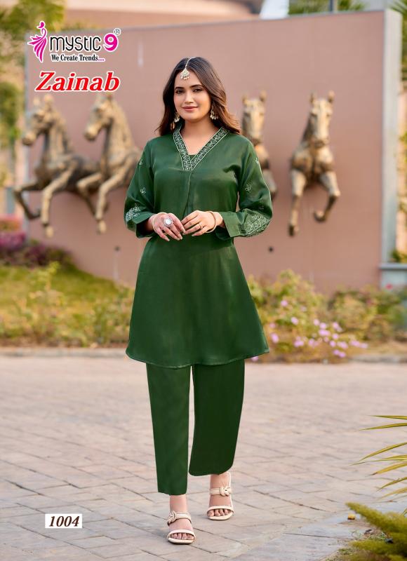 Mystic 9 Zainab vol 1 catalog aarfa kurtis wholesalers no