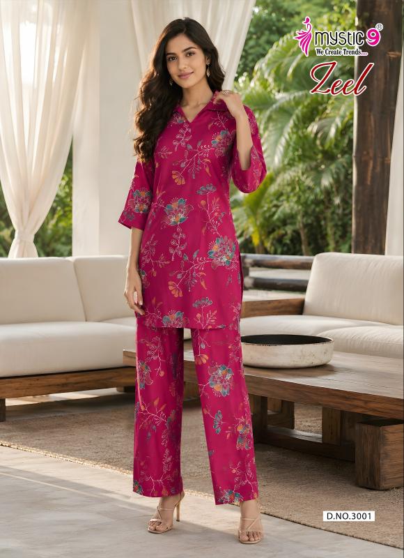 Mystic 9 Zeel vol 3 catalog wholesaler co ord set india