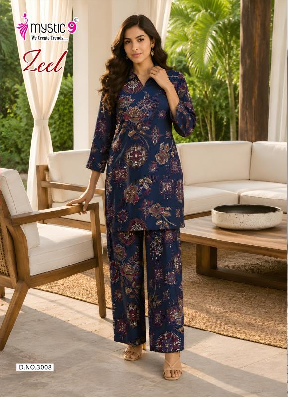 Mystic 9 Zeel vol 3 catalog wholesaler co ord set india
