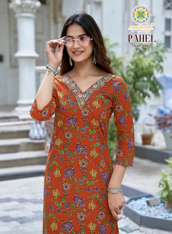 Passion Tree Pahel vol 4 catalog wholesale kurtis in surat with m size