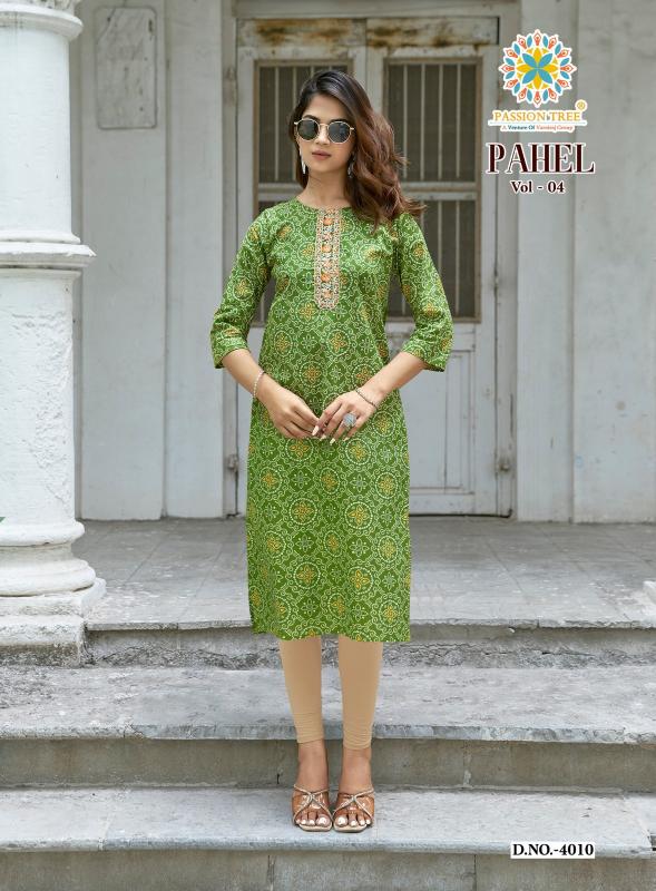 Passion Tree Pahel vol 4 catalog wholesale kurtis in surat with m size
