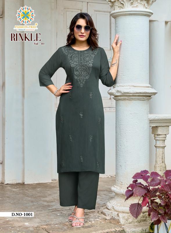 Passion Tree Rinkle vol 1 catalog wholesale co ord sets manufacturers in india