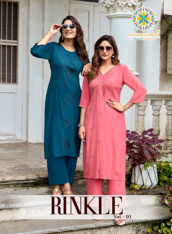 Passion Tree Rinkle vol 1 catalog wholesale co ord sets manufacturers in india