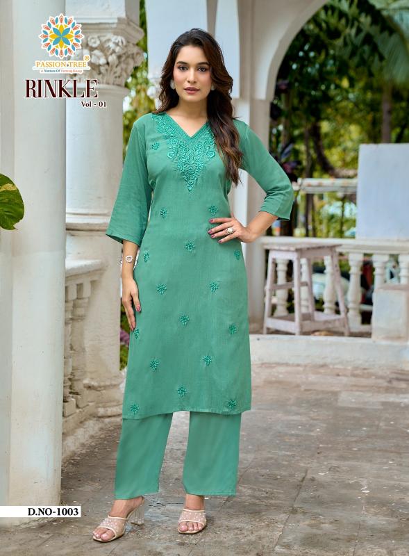 Passion Tree Rinkle vol 1 catalog wholesale co ord sets manufacturers in india