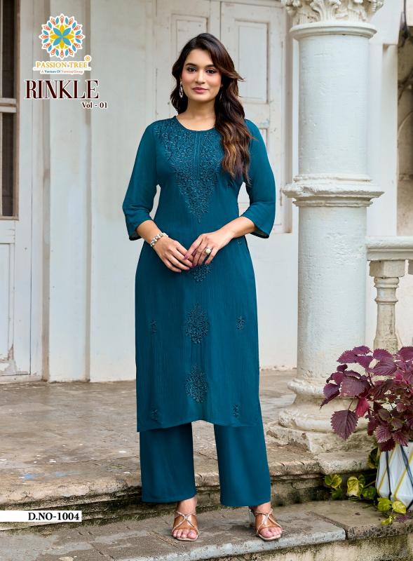 Passion Tree Rinkle vol 1 catalog wholesale co ord sets manufacturers in india