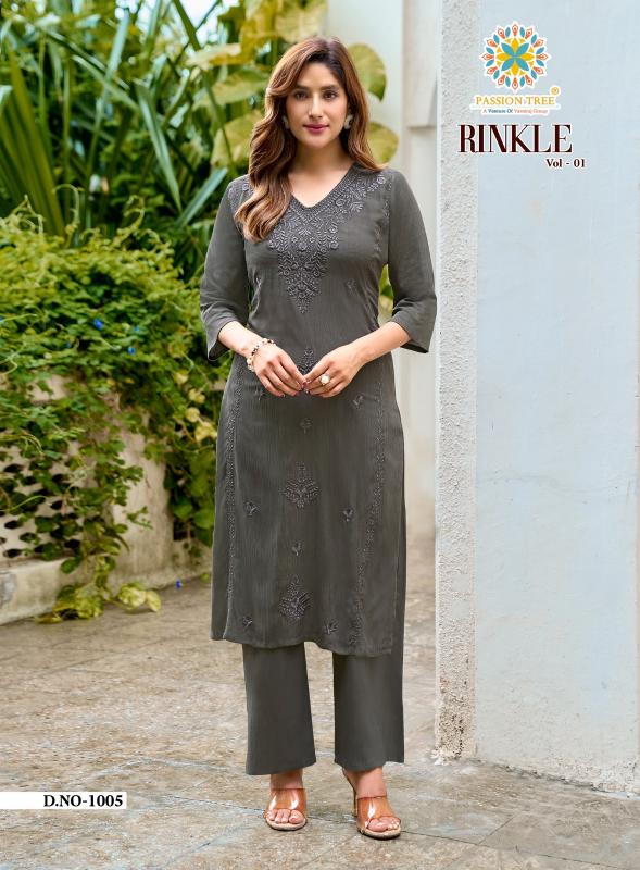 Passion Tree Rinkle vol 1 catalog wholesale co ord sets manufacturers in india