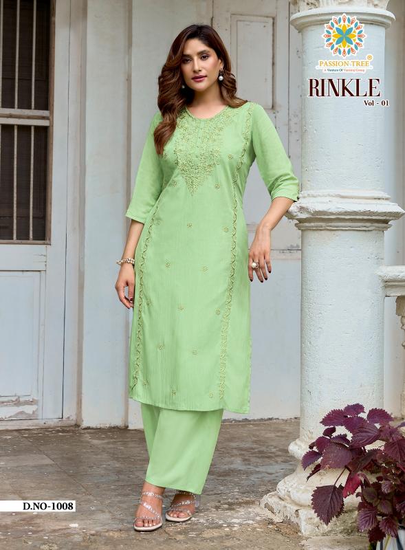 Passion Tree Rinkle vol 1 catalog wholesale co ord sets manufacturers in india
