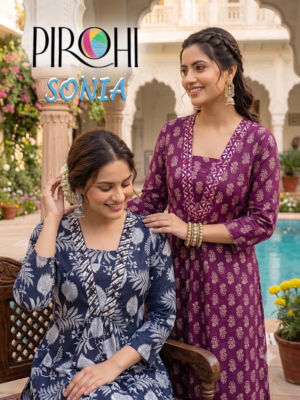Pirohi Sonia catalog cotton long kurtis wholesale