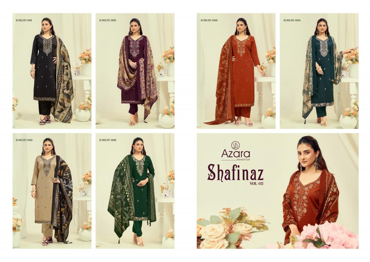 Radhika Azara Shafinaz vol 2 catalog cotton dress material wholesale market in surat