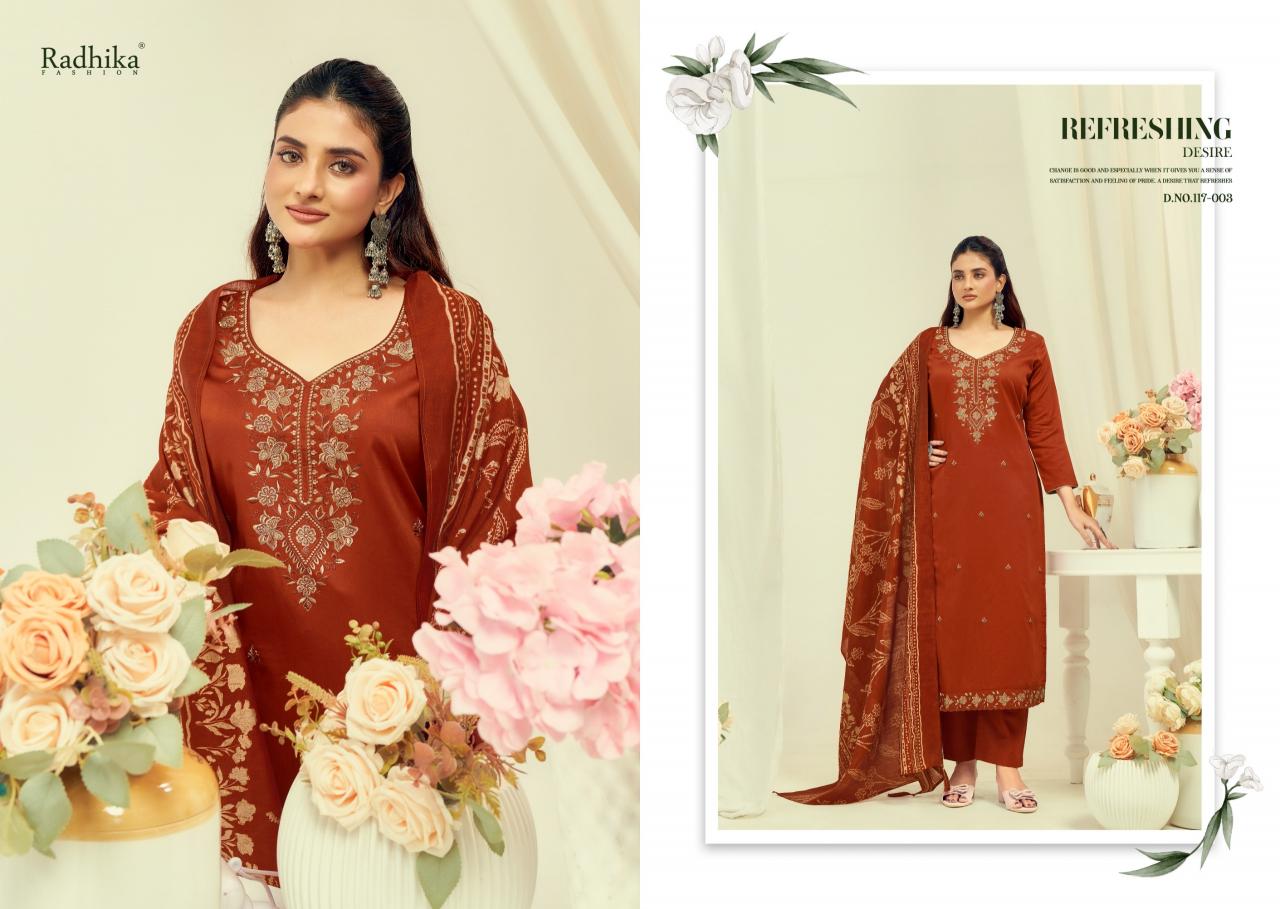 Radhika Azara Shafinaz vol 2 catalog cotton dress material wholesale market in surat
