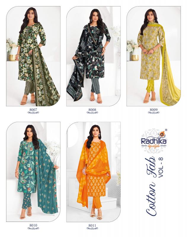 Radhika Lifestyle Cotton Fab Vol 8 catalog wholesale market in delhi for kurtis price