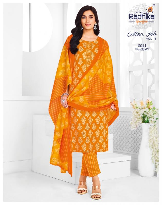 Radhika Lifestyle Cotton Fab Vol 8 catalog wholesale market in delhi for kurtis price