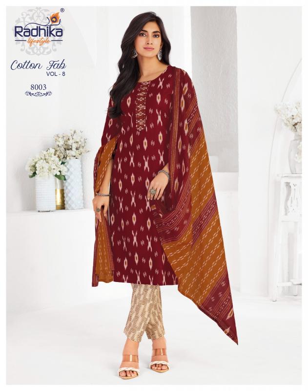 Radhika Lifestyle Cotton Fab Vol 8 catalog wholesale market in delhi for kurtis price
