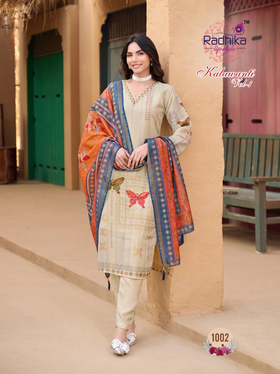 Radhika lifestyle Kalawanti vol 1 catalog best designer kurtis mumbai wholesale