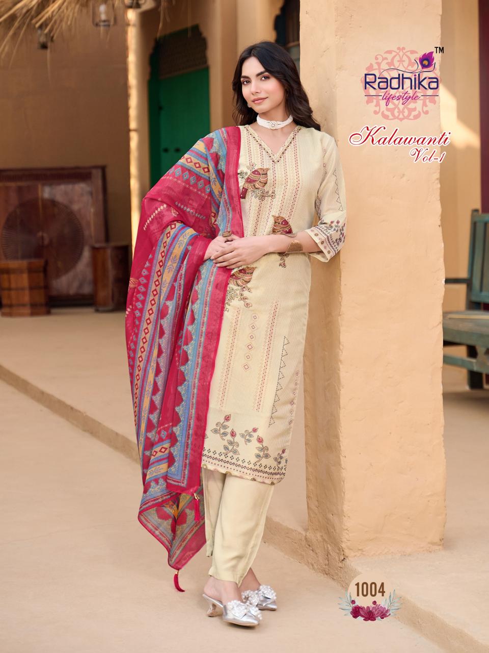 Radhika lifestyle Kalawanti vol 1 catalog best designer kurtis mumbai wholesale