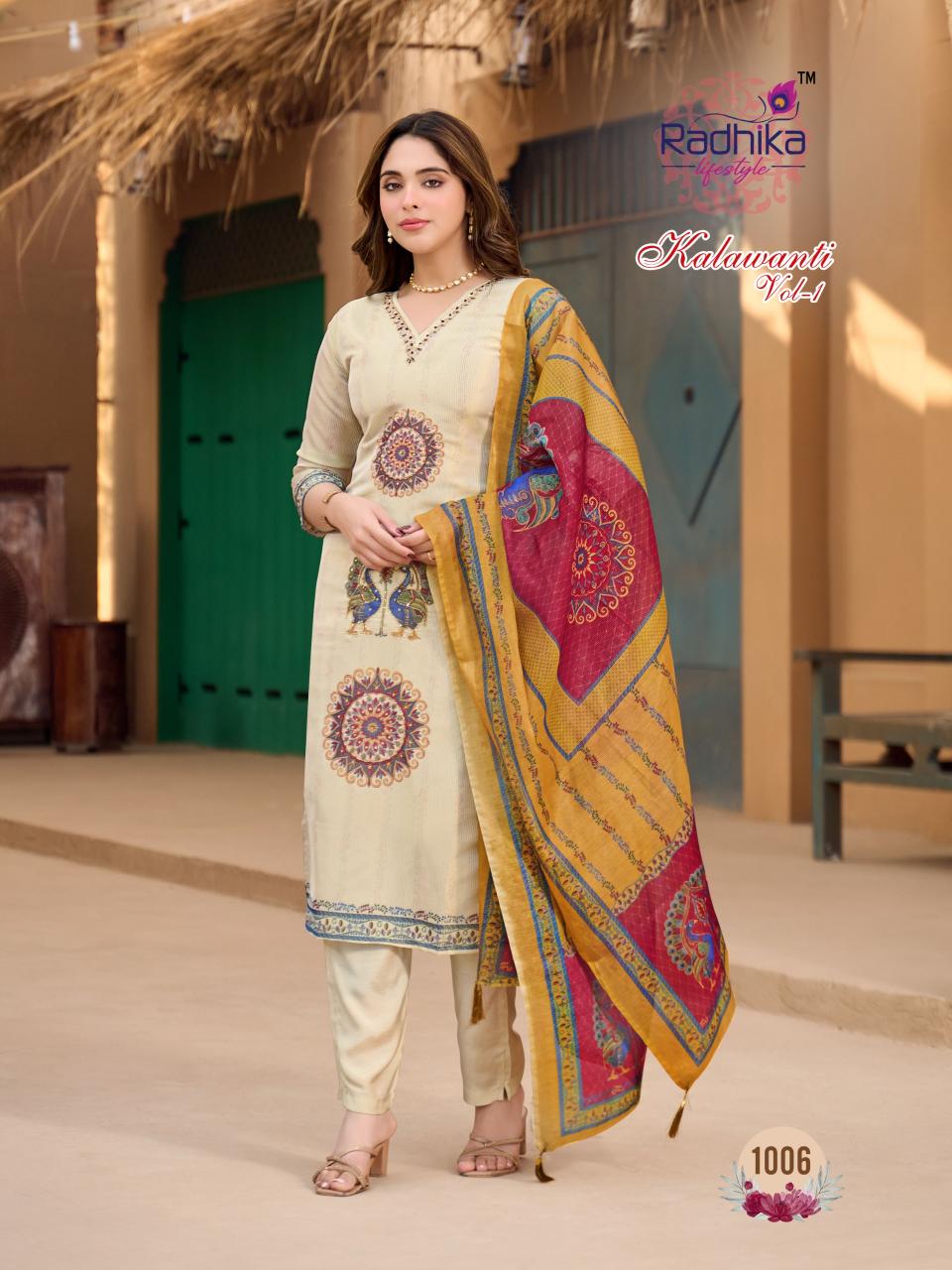 Radhika lifestyle Kalawanti vol 1 catalog best designer kurtis mumbai wholesale
