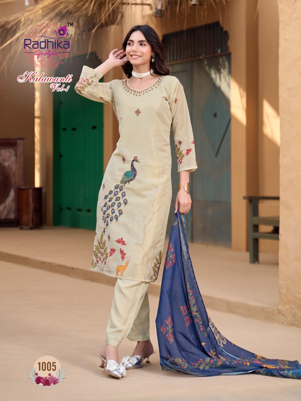 Radhika lifestyle Kalawanti vol 1 catalog best designer kurtis mumbai wholesale
