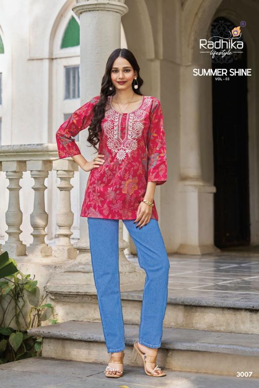 Radhika Lifestyle Summer Shine vol 3 catalog cotton kurti wholesale in chhattisgarh