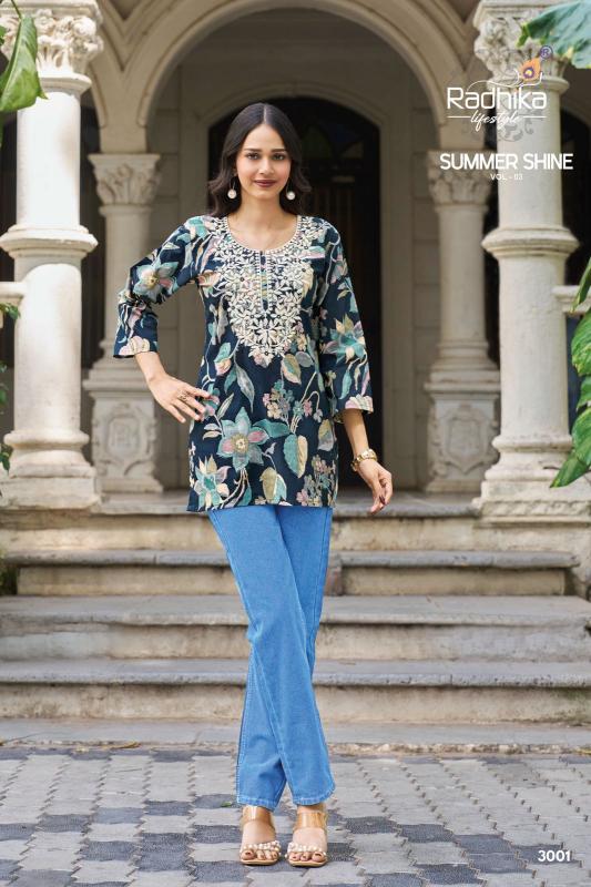 Radhika Lifestyle Summer Shine vol 3 catalog cotton kurti wholesale in chhattisgarh