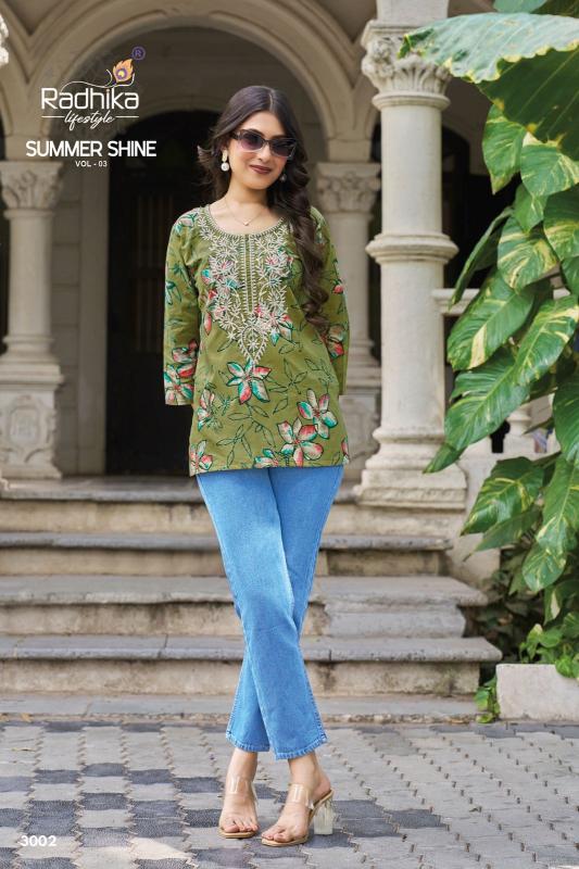 Radhika Lifestyle Summer Shine vol 3 catalog cotton kurti wholesale in chhattisgarh