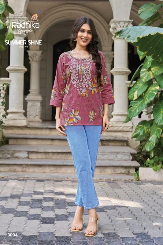 Radhika Lifestyle Summer Shine vol 3 catalog cotton kurti wholesale in chhattisgarh