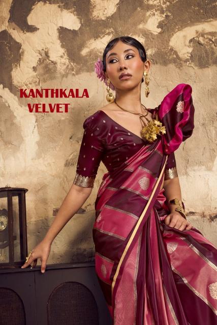 Rajtex Kanthkala Velvet catalog mumbai saree wholesale market