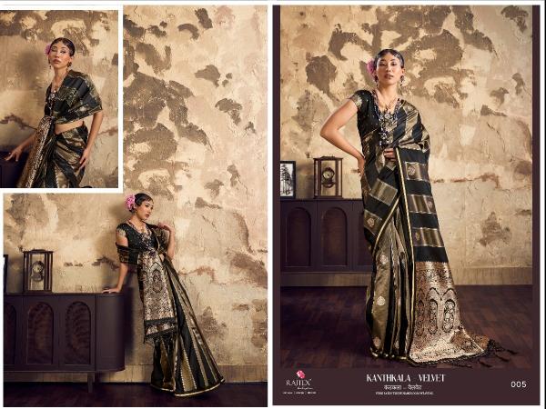 Rajtex Kanthkala Velvet catalog mumbai saree wholesale market