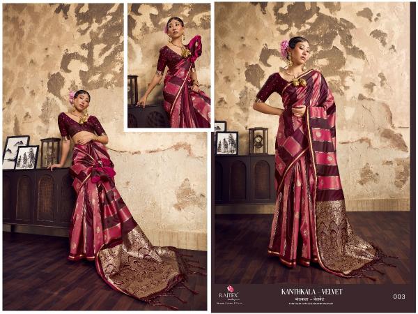 Rajtex Kanthkala Velvet catalog mumbai saree wholesale market