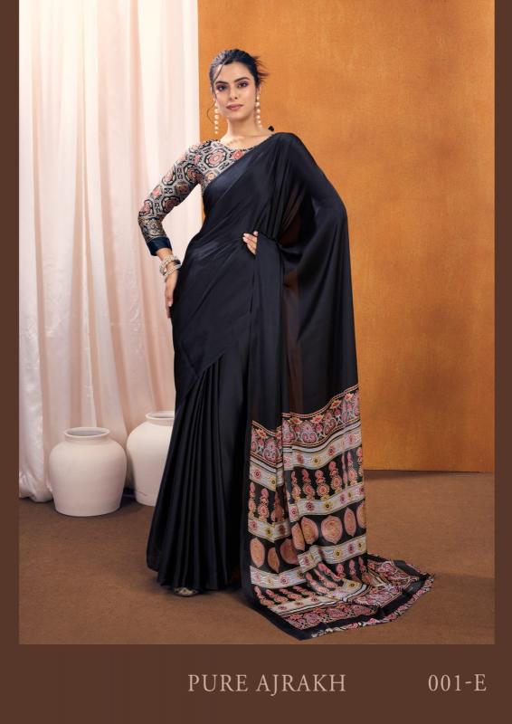 Rajtex Pure Ajrakh 001 catalog best wholesale saree market in kolkata