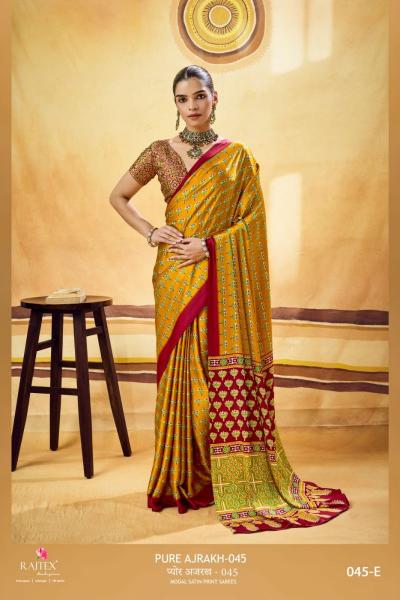 Rajtex Pure Ajrakh 045 catalog surat saree lot wholesale